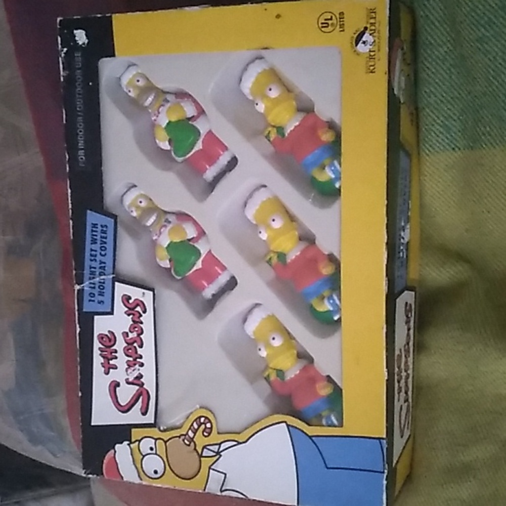 The Simpsons Indoor/Outdoor Christmas Lights, 10 Light Set With 5 Holiday Covers
